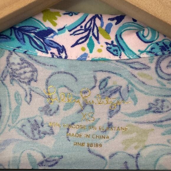 Lilly Pulitzer Button Down Pajama Top Collared Monkey Pattern Preppy Long Sleeve - Picture 6 of 7